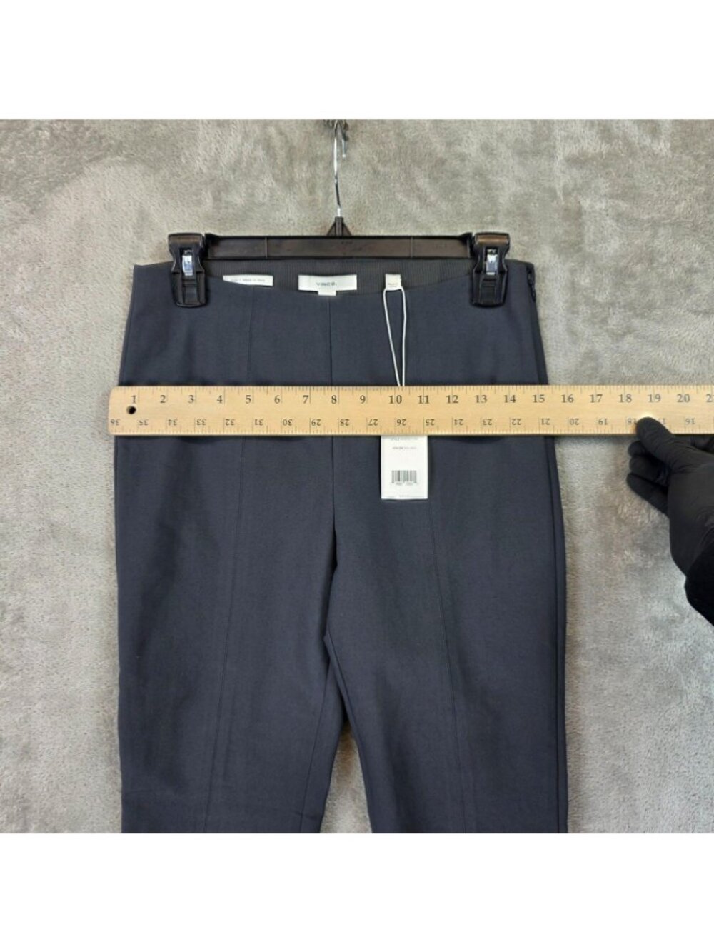 Vince Bobbi Pants Womens M Gray Knit Slim Ankle Side Zip Stretch Work Office - Picture 10 of 13